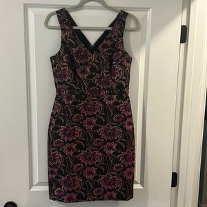 Jcrew black with pink and gold detail dress size for